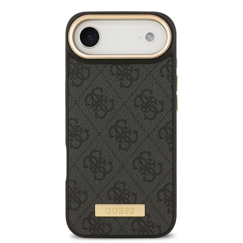 Guess iPhone 17 Air Orjinal Lisanslı M-safe Şarj Özellikli 4G Desenli PU Metal Plaka Klasik Logolu Kılıf Guess iPhone 17 Air Orjinal Lisanslı M-safe Şarj Özellikli 4G Desenli PU Metal Plaka Klasik Logolu Kılıf